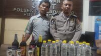 Polsek Ranca Bungur Gelar Razia Miras, Sejumlah Botol Diamankan
