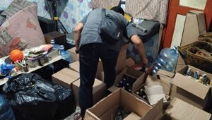 Polsek Ranca Bungur Gelar Razia Miras, Sejumlah Botol Diamankan
